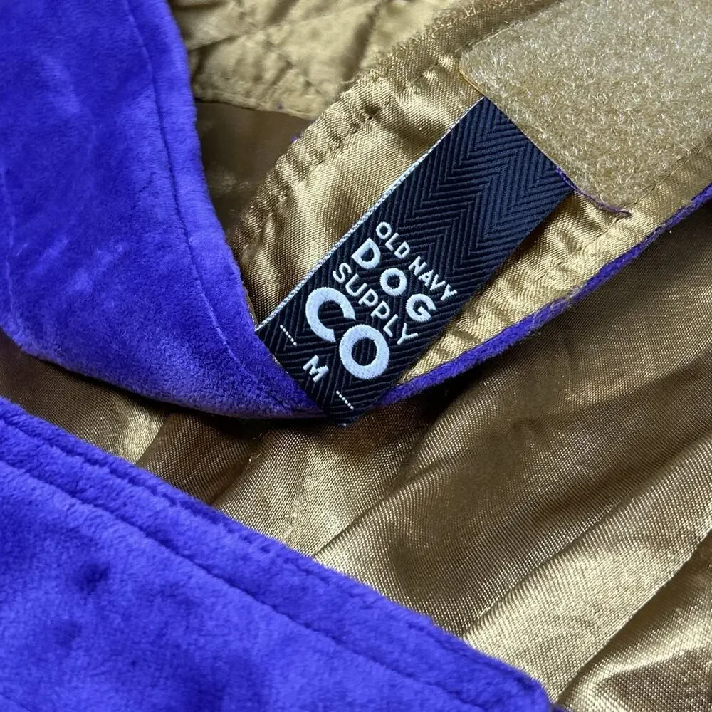Old Navy Dog Supply Co King Prince Costume Size Medium Cape Crown Purple Gold